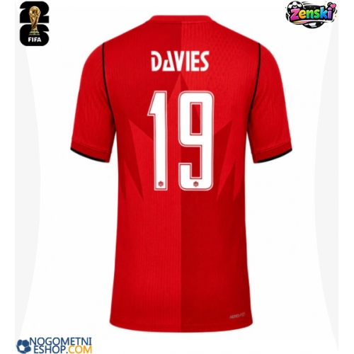 Ženski Nogometni dresi Kanada Alphonso Davies #19 Domači SP 2026 Kratek Rokav